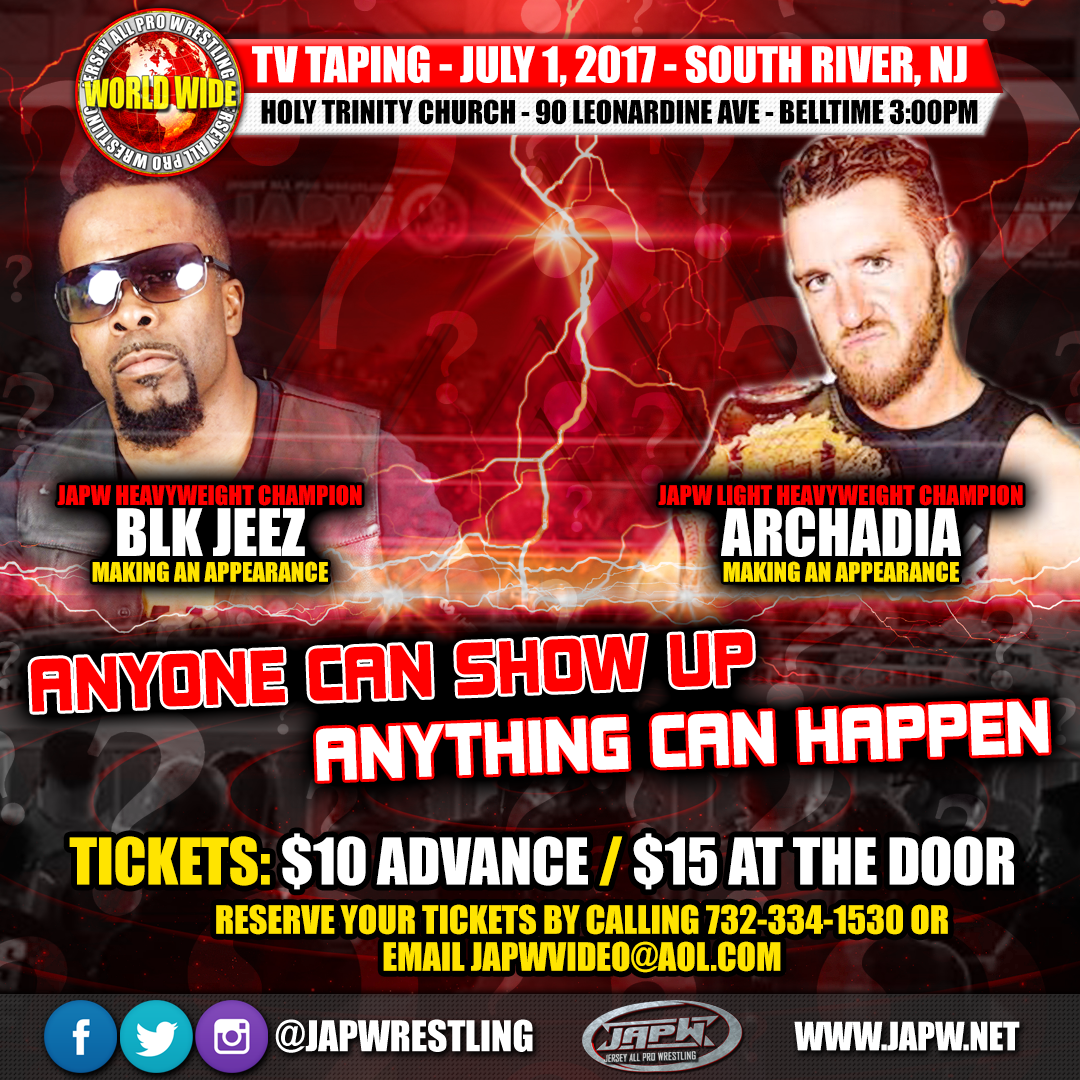 JAPW World Wide TV taping This Saturday 7/1!